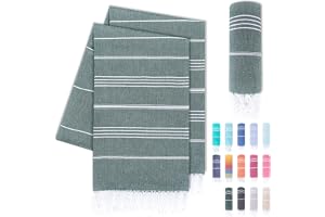 LAYNENBURG Set om 2 premium hamam-handdukar med handknutna fransar – 100 % bomull – XXL-strandhandduk 100 x 200 cm – OEKO-TEX