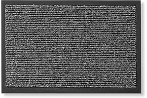 Carpido Wycieraczka wewnętrzna – antypoślizgowa wycieraczka do wejścia – odporna na działanie wody – łatwa w pielęgnacji mata zatrzymująca brud, 80 x 120 cm, szara