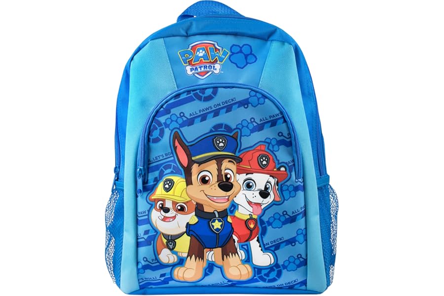 Paw Patrol Backpack | Chase Rubble Marshall Boys Rucksack | Kids School Bag
