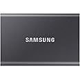 Samsung T7 MU-PC1T0T/WW | Disque SSD externe portable 1 To - USB 3.2 - Sécurisation par mot de passe - 1050 Mo/s