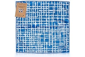 WESERWEF® Panno in Microfibra XXL 30×30 cm – Design Elegante e Pulizia Delicata per Occhiali, Lenti, Schermi, Smartphone e Tablet (blue)