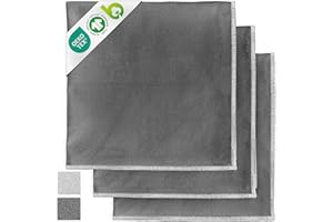 Miqio® Designerskie bawełniane ściereczki do naczyń ze stylowym ozdobnym szwem – ręczniki, suche ściereczki – 100% bawełna ekologiczna (70 x 45 cm) – ściereczki do wycierania – zestaw 3 szt. –