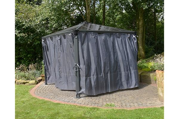 CANOPIA by Palram - Palram Rideaux Pour Tonnelle De Jardin , 360 x 217 cm En Polyester Gris