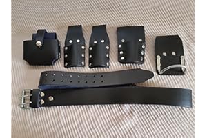 BBI LTD Scaffolding Leather Tool Belt Black Strong Leather BBI Hammer Holder New Quality Edition