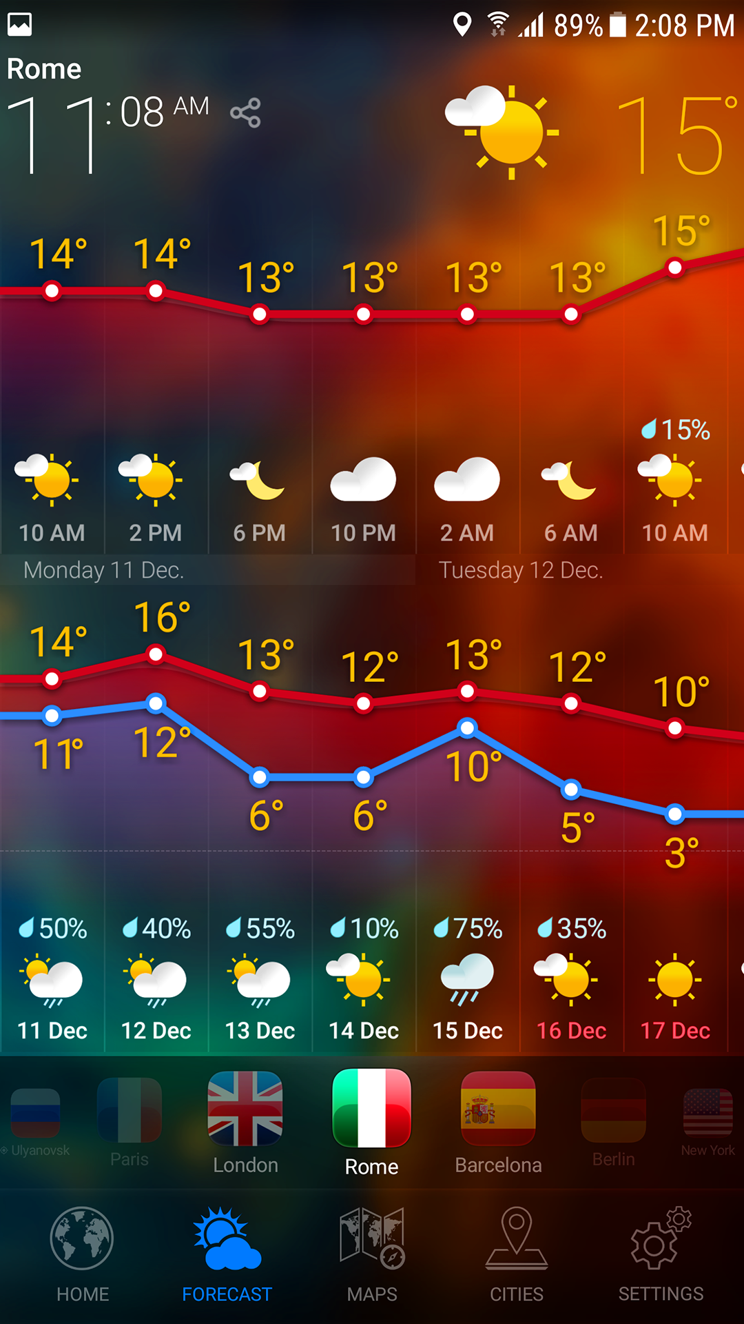 Wetter jetzt Vorhersage & Widget Amazon.de Apps für Android