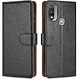 Case Collection for Motorola Moto E20 / E30 / E40 Phone Premium Leather Folio Cover, Magnetic Closure Protective Book Design 