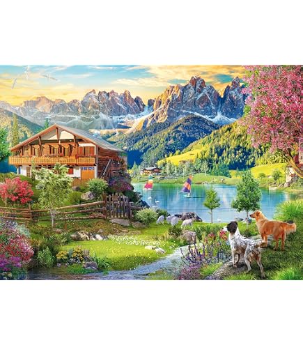 Puzzle 1000 pièces : Pause au coeur des montagnes - Ravensburger - Rue