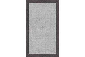 DobleUve Estudio Alfombra Vinílica Impresa Yute Marco | Gris | 100x100 | Alfombra Cocina Lavable Antideslizante | Alfombra Vinilo Salón | Alfombra Verano | Suelo de Vinilo