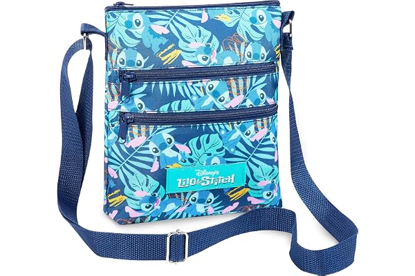 Disney Stitch Sac à Bandoulière Fille, Enfant, Ado et Femme, Sac à Main et Épaule avec Sangle Réglable, Idée Cadeau pour Elle