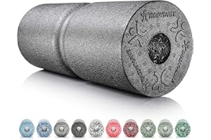 BODYMATE Rodillo miofascial Care con e-Book Libro electrónico I Dureza Media | con surco para la protección de la Columna | 35x14 cm