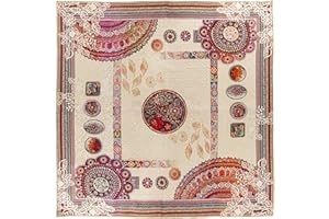 GIURI TESSUTI - TOVAGLIETTA Centrotavola quadrata in tessuto Gobelin Jacquard, Realizzata a mano in Italia (TOVAGLIETTA - CERCHI)
