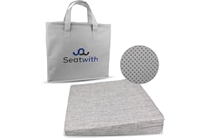 ‎SEATWITH Seatwith Bequemes Keilkissen - Sitzkeil mit weichem Bezug und Tragetasche sorgt für richtige Körperhaltung und maximales Wohlbefinden – Auto, Home-Office