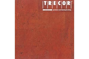 TRECOR Korkboden "SIENA" - Korkfertigboden mit CLIPEX Klicksystem in 24 Farben mit Keramiklack/Antiscratch Oberfläche lieferbar - Format: 900 x 300 x 10 mm (korallenrot)