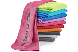 Fit-Flip Cooling towels - Airflip - cool touch microfibre ice towel as wet neck scarf - cold cloth for sport, yoga and fitness