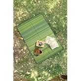 Katlanabilir Yeşil Plaj Kamp Piknik Bah&ccedil;e Balkon Teras Hasır Halı Mat Savan Kilim Karavan Halısı 90x180