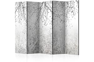 ‎MURANDO murando Raumteiler Foto Paravent Abstrakt 225x172 cm einseitig auf Vlies-Leinwand Bedruckt Trennwand Spanische Wand Sichtschutz Raumtrenner Design Botanik Wald wie gemalt Baum b-C-0953-z-c