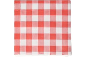 MORIGAMI Tovagliolo 40x40, 2 strati, piega 1/4, 50 tovaglioli, punta-punta, quadri rossi (SER42117651)