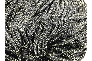 filati italiani cordini laminati Swan Glitter 500g - 450 metri per borse handmade e molto altro ancora (nero/oro, THAI GLITTER)