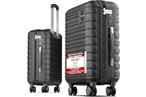 Travely Premium Handgepäck Koffer 55x40x20cm - passend für Ryanair, Lufthansa, Eurowings und co. I 36L Handgepäck Koffer mit sanften Rollen und praktischem TSA Schloss, Reisekoffer
