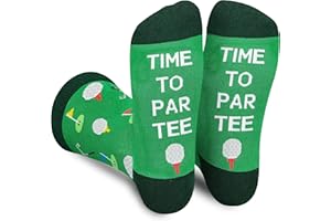 AGRIMONY Funny Golf Socks for Men Teens Boys - I’d Rather Be Novelty Funky Crew Socks - Fun Crazy Cotton Socks Christmas Gifts