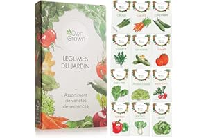 Kit de graines de légumes prêt à pousser OwnGrown, 12 légumes incontournables à planter en un set pratique, Assortiment graines légumes essentiels pour le potager