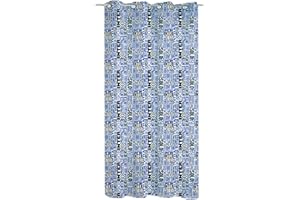 HERMET srl Tenda Velo a Pannello con Anelli Lavabile Prodotto Ufficiale, Juventus, Inter, Milan, Roma cm 140 x 290 (Inter)