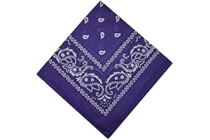 SCHALS & TÜCHER Bandana 100% Coton Original Paisley Foulard accessoire Bandeau cheveux Echarpe Mouchoirs Homme Femme Enfant