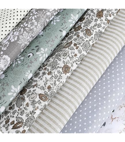 PATIKIL Baumwollstoff-Bundle – 7 Stück, Je 50 X 50 Cm, Einfarbig Rot, Für Quilts & Näharbeiten