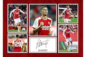 RJR PRINTS Kai Havertz – Arsenal signiertes A4-Fotodruck, vorgedruckt, Autogramm, Fußball-Geschenk