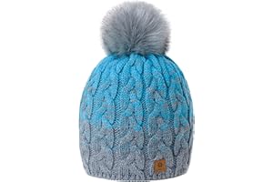 MFAZ Morefaz Ltd Damska męska czapka zimowa czapka dzianinowa czapka robak polar pompon Fashion SKI, A Grey Turquoise, jeden rozmiar