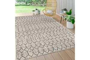 JONATHAN Y SMB108E-8 Ourika Tappeto marocchino a trama geometrica per interni ed esterni, bohémien, scandinavo, facile da pulire, cortile, patio, non perde pelo, GRIGGIO DI BRIGHT, 240 cm X 300 cm