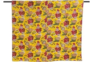 Sophia-Art Twin/King Indian Fruit Reversible Bedspread Pattern Gudri Pure Cotton Kantha Style Quilt Floral Fruit Print Decorative Kantha Stitch Quilt (Lemon Yellow, King 90 * 108 Inches)