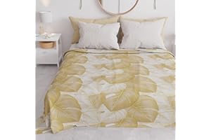 PETTI Artigiani Italiani - Copriletto Matrimoniale Primavera Estate, Coperta Leggera Matrimoniale, Lenzuola Copriletto, Topical Tortora 100% Made in Italy