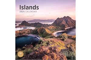 BRIGHT DAY CALENDARS 2024 Islands Monthly Wall Calendar by Bright Day, 12 x 12 Inch Beautiful Landscape Photography Gift