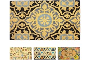 LUA VIKA Zerbino ingresso esterno e interno, tappeto ingresso interno, zerbino cocco, zerbini per ingresso esterno simpatico e divertente 40x70x1,5 cm (Printed)