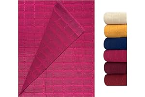 GFD - Colcha Multiusos Clásica para Sofá y Cama Algodón Poliéster, Manta Foulard Cómoda y Suave, Plaid para Cama Colores Vivos, Cubrecama, Cubre sofá (Fucsia, 240 x 270)