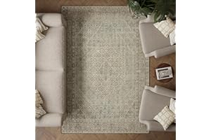 artyrugs Machine Washable Rug, 200x290cm, 75% Recycled Cotton, Short Pile, Non-Slip Backing, Non-Shedding, Suitable for Living Room, Bedroom, Kitchen, Hallway, Office, Antique Sand