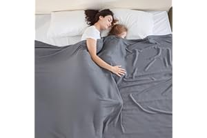 VHOME Sommerdecke - Bambus Decke für Erwachsene Kinder, Leichte Atmungsaktive Kühldecken kann Körper kühl halten für Bett Sofa und überall DunkelGrau 240x220cm