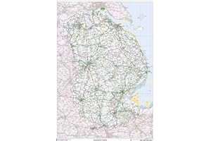 XYZ MAPS Lincolnshire County Map-Plastic Coated