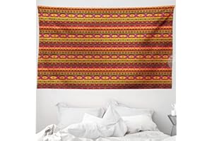 ABAKUHAUS Azteca Tapiz de Pared y Cubrecama Suave, Los Motivos Peruanos Vintage, Objeto Decorativo Lavable, 230 x 140 cm, Multicolor