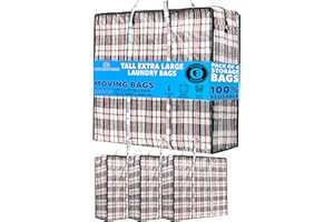 Deco Express Buste per Indumenti con Cerniera - Borse Spesa Trasloco Cambio Stagione Riutilizzabili XL Grande Capacità (Pacco da 4)