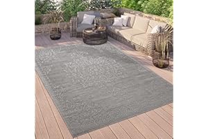 ‎PACO HOME Paco Home Dywan Zewnêtrzny Taras Balkon Dywan Do Kuchni Orientalne Ornamenty Orientalny Wzór Vintage Mo¿na Praæ W Pralce, Rozmiar:240x340 cm, Kolor: Antracyt