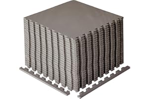 BIGGAMATS Gym Flooring Mat, EVA Foam Exercise Mats, Interlocking Non-Slip Sport Mats, Home Workout, Kids Playmat, Pet Mats and Protective Swimming Pool, Hot Tub Outdoor Underlay Matting 50cm x 50cm