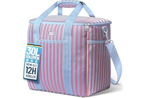 ‎HOEL HOEL Kühltasche groß 20L & 30L faltbar - Isolierte Thermotasche - Lunchtasche wasserdicht & auslaufsicher - Isoliertasche für Auto & Einkaufen - Picknicktasche Lunch Bag Lunchbag