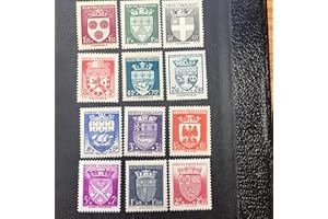 TIMBRE FRANCE France 1942. Timbres Collection Num 553 à 564 Neufs et Authentique. Gomme Non intacte. Blasons de Villes