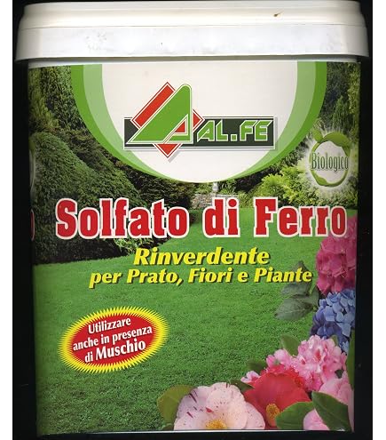 Solfato di ferro concime rinverdente per prato fertilizzante antimusch