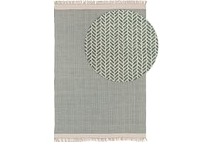 benuta Pure dywan wełniany Kim – miętowy, 200 x 300 cm – prostokątny, w stylu Ikat, Hygge & Cozy, minimalistyczny – łatwy w pielęgnacji do salonu, sypialni