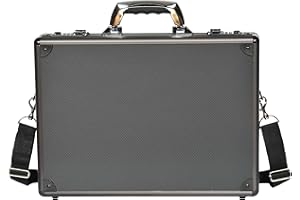 A1 FASHION GOODS Mens Briefcase Traditional Attache Aluminium Metal Bag Laptop Carrier Office Bag - Bond