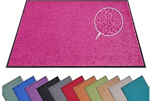 ‎HANSE HOME Hanse Home Fußmatte (S-XXL) 40x60cm – 12 Farben – Fussmatte Outdoor Schmutzfangmatte Türmatte Waschbar & Wetterfest rutschfest für Eingangsbereich & Außenbereich – Himbeerrot