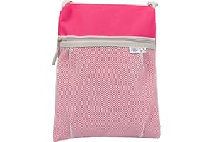 tiddlers & nippers Kids Swimming Bag | Wet & Dry Bag | External Pocket for Dry Items | Swim Bag with Leak Proof, Waterproof, Zipped Section | Ideal Toilet/Nappy Training Bag (Pink)